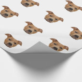 Pitbull Dog Face Pet Cadeaupapier (Hoek)