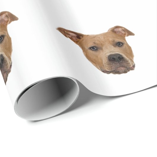 Pitbull Dog Face Pet Cadeaupapier (Rol Hoek)
