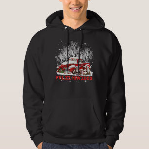 Pitbull Dog Feliz Navidog Pitbull kersthond Hoodie
