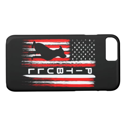 Pitbull Dog Flag American Phone Case Pit bullegift (Achterkant (Horizontaal))