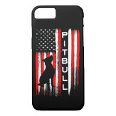 Pitbull Dog Flag American Phone Case Pit bullegift (Achterkant)