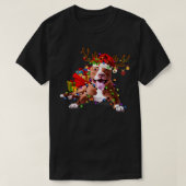 Pitbull Dog Funny Pitbull Kerstreindester Chris T-shirt (Design voorkant)