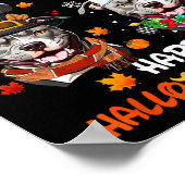 Pitbull Dog Hallothanksmas Halloween Thanksgiving Poster (Hoek)
