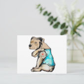 Pitbull Dog I Love Dad Tattoo Funny Family Feestdagenkaart (Staand voorkant)