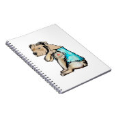 Pitbull Dog I Love Dad Tattoo Funny Family Notitieboek (Rechterzijde)