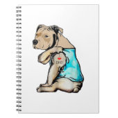 Pitbull Dog I Love Dad Tattoo Funny Family Notitieboek (Voorkant)