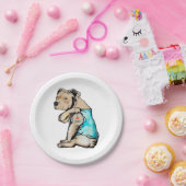 Pitbull Dog I Love Dad Tattoo Funny Family Papieren Bordje (Feest)