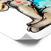 Pitbull Dog I Love Dad Tattoo Funny Family Poster (Hoek)