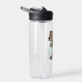 Pitbull Dog I Love Dad Tattoo Funny Family Waterfles (Rechts)