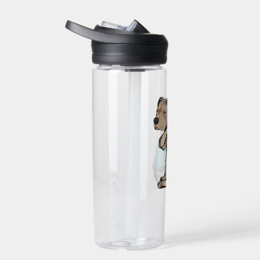 Pitbull Dog I Love Dad Tattoo Funny Family Waterfles (Rechts)