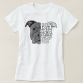 Pitbull Dog is uw vriend uw partner uw werk T-shirt (Design voorkant)