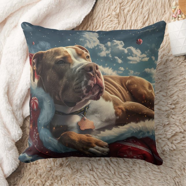 Pitbull Dog Kerstfeest Kussen (Deken)
