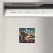 Pitbull Dog Kerstfeest Magneet (Insitu (Vaatwasser))