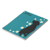 Pitbull Dog Love and Daisies schrijft Notitieblok (Linkerzijde)