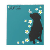Pitbull Dog Love and Daisies schrijft Notitieblok (Voorkant)
