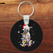 Pitbull Dog Merry Dogmas Santa Pitbull Christmas T Sleutelhanger (Voorkant)