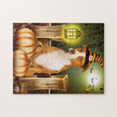 Pitbull Dog met Witch Pet Legpuzzel (Horizontaal)