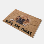 Pitbull Dog Nope Not Today Deurmat (Schuin)