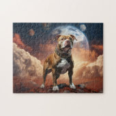 Pitbull dog on Mars on a Jigsaw Puzzle! Legpuzzel (Horizontaal)