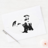 Pitbull Dog Ovale Sticker (Envelop)