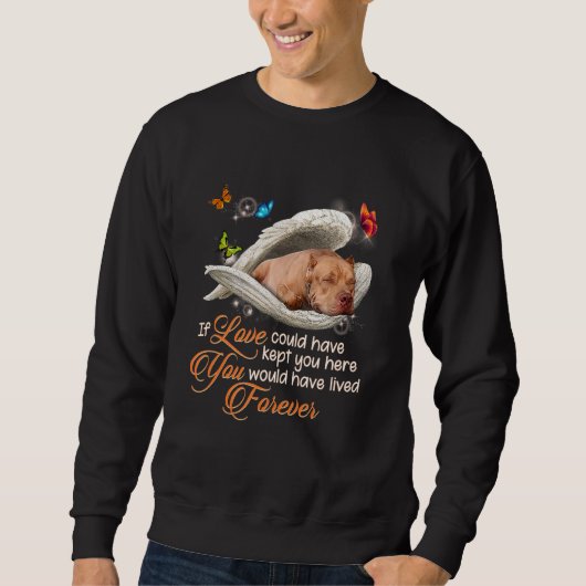 Pitbull Dog Paw Love Loss Loss Trui (Voorkant)