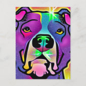 Pitbull Dog Pop Art Briefkaart (Voorkant)