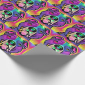 Pitbull Dog Pop Art Cadeaupapier (Hoek)