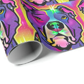 Pitbull Dog Pop Art Cadeaupapier (Rol Hoek)