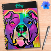 Pitbull Dog Pop Art gepersonaliseerd Notitieboek