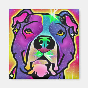 Pitbull Dog Pop Art Magneet