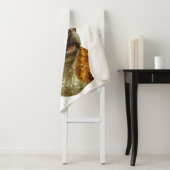 Pitbull Dog Portrait Sherpa Deken (In situ)