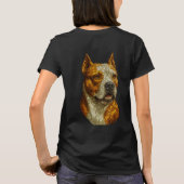 Pitbull Dog Portrait T-shirt (Achterkant)