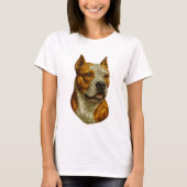Pitbull Dog Portrait T-shirt (Voorkant)