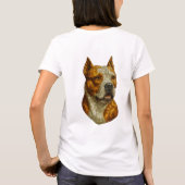 Pitbull Dog Portrait T-shirt (Achterkant)