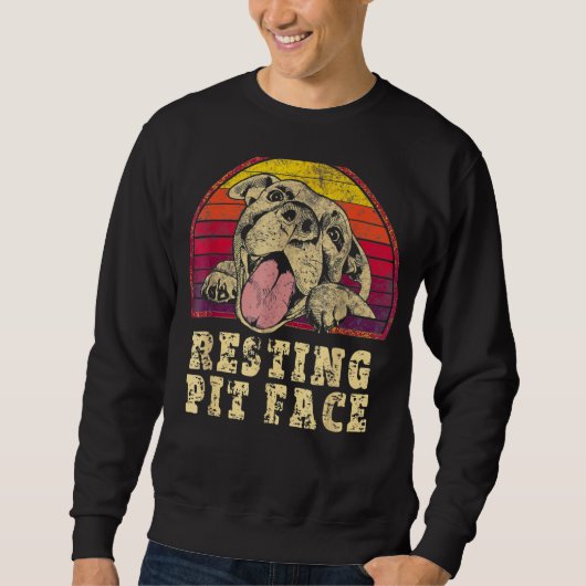 Pitbull Dog Resting Pit Facets Cute  Pitbull Trui (Voorkant)