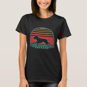 Pitbull Dog Retro 80s Stijl Dierenvriend G T-shirt