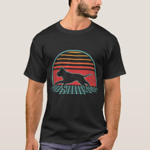 Pitbull Dog Retro 80s Stijl Dierenvriend G T-shirt