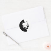 Pitbull Dog Ronde Sticker (Envelop)