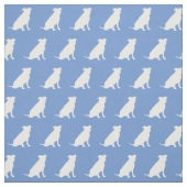 Pitbull Dog Silhouette Pit Bull Light Blue Stof (Swatch)