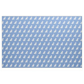 Pitbull Dog Silhouette Pit Bull Light Blue Stof (Fat Quarter)