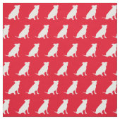 Pitbull Dog Silhouette Pit Bull Red Stof (Swatch)