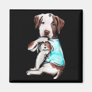 Pitbull Dog Tattoo I Love Mam Moederdag Lover Magneet