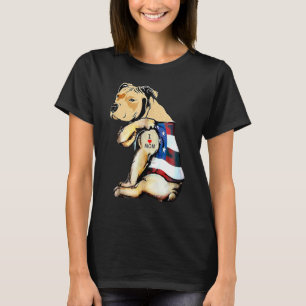 Pitbull Dog Tattoo Ik hou van mam Moederdag T-shirt