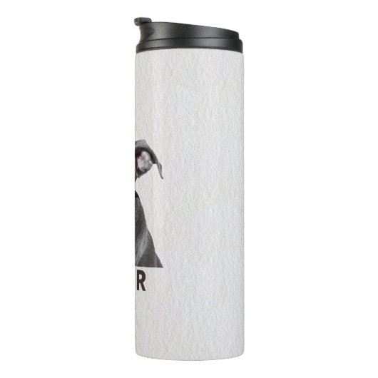 Pitbull Dog Thermosbeker (Geroteerd rechts)