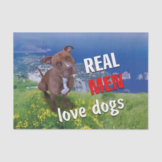 Pitbull Dog Tissuepapier (Voorkant)