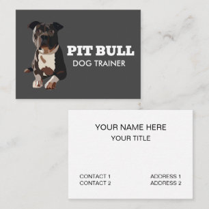 Pitbull Dog Trainer Visitekaartje