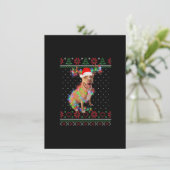 Pitbull Dog Ugly Sweater Christmas Puppy Dog Lover Kaart (Staand voorkant)