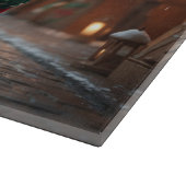 Pitbull Dogs Christmas Snow Holiday Snijplank (Hoek)