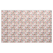 Pitbull Dogs roze florals Stof (Fat Quarter)