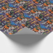 Pitbull Dogs Trick-or-Treating Halloween kostuums Cadeaupapier (Hoek)